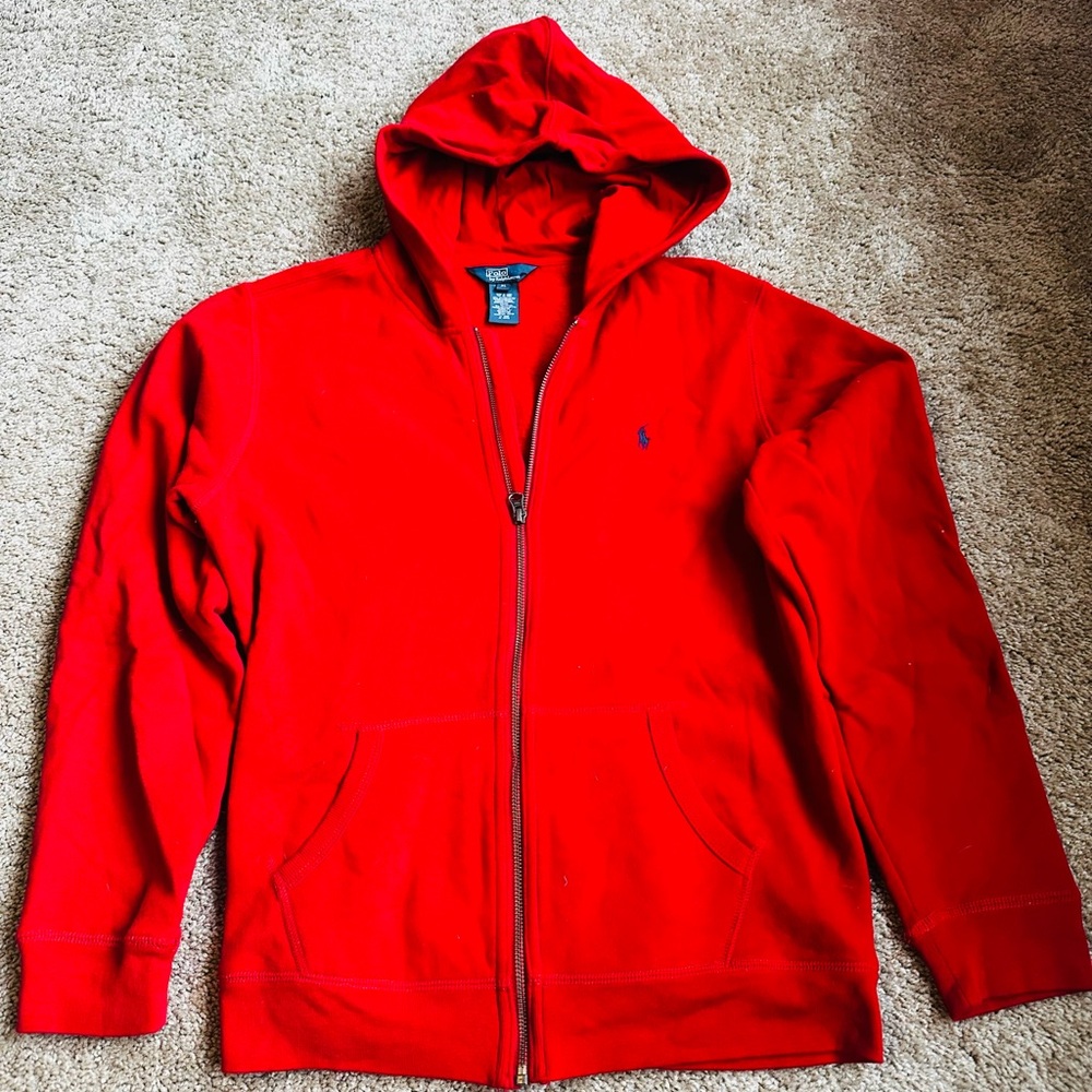 Polo Ralph Lauren Red Zip-Up Men's Sweater